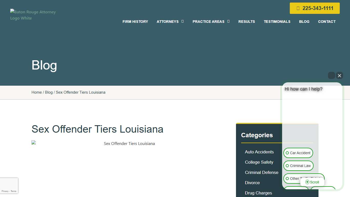 Sex Offender Tiers Louisiana The Law Offices of Ossie Brown