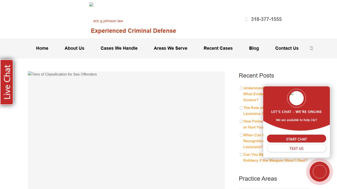 Sex Offender Tiers Louisiana - Eric G Johnson Law