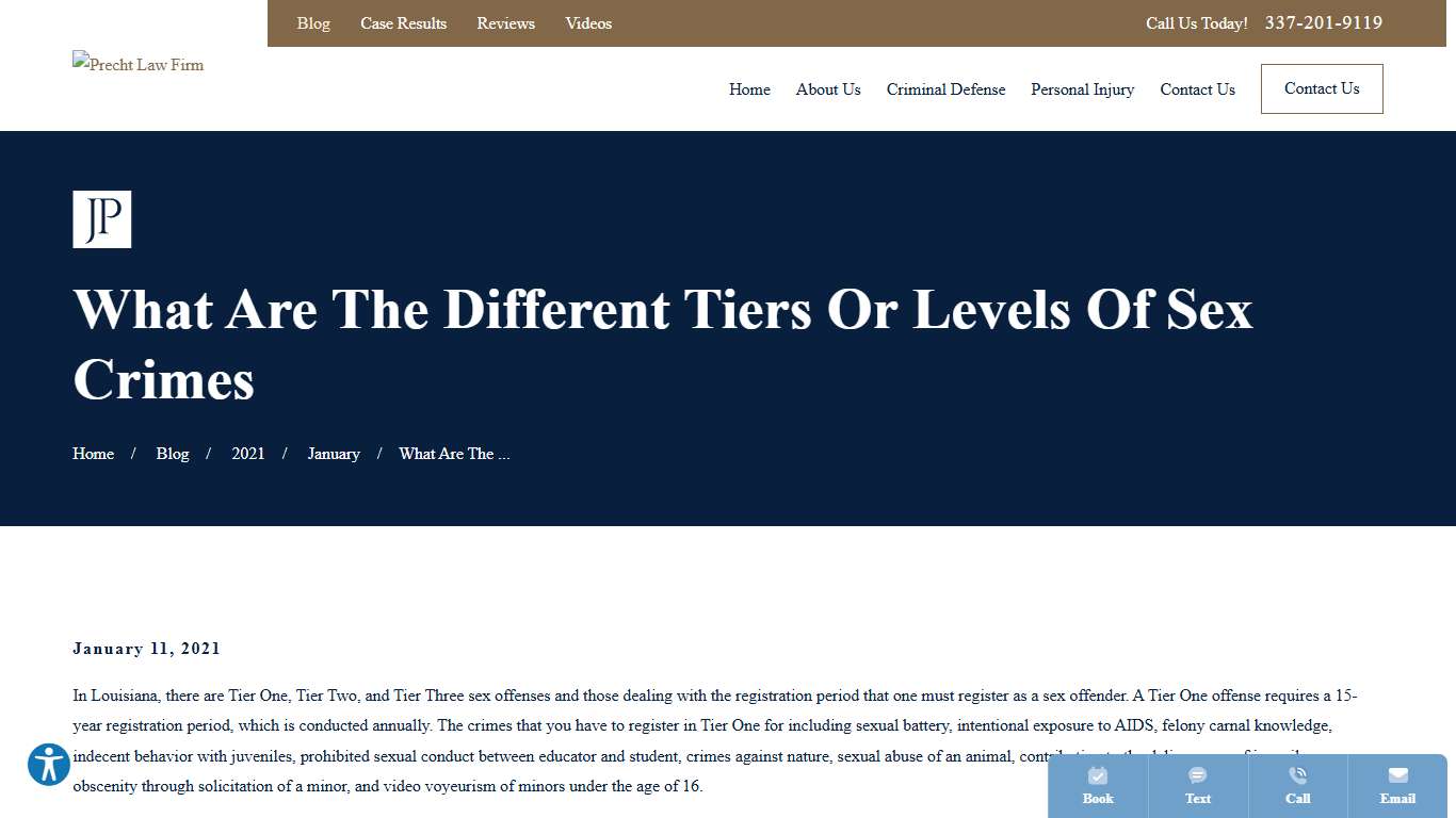 What Are The Different Tiers Or Levels Of Sex Crimes