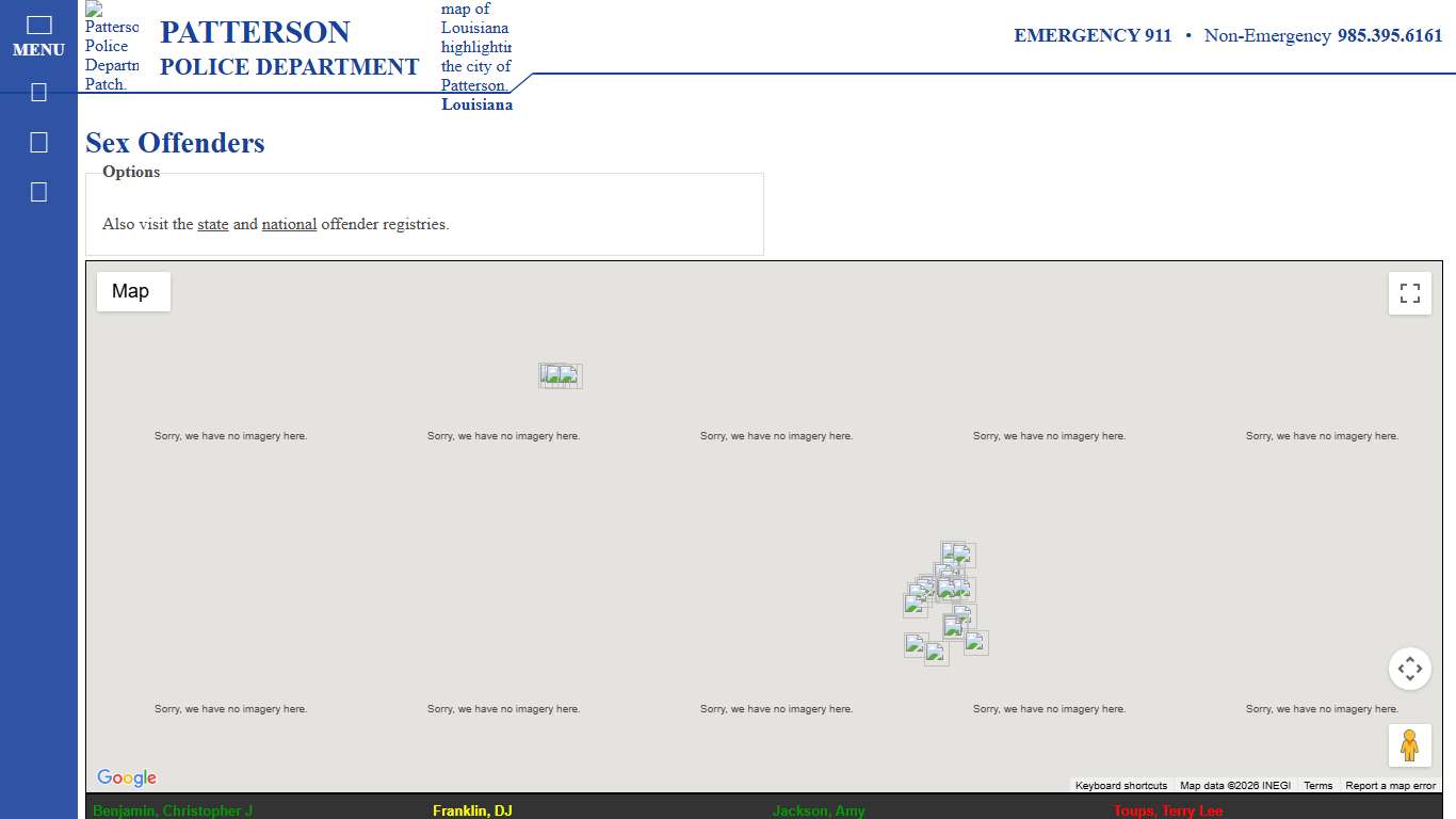 Sex Offenders - Patterson Police Department Louisiana